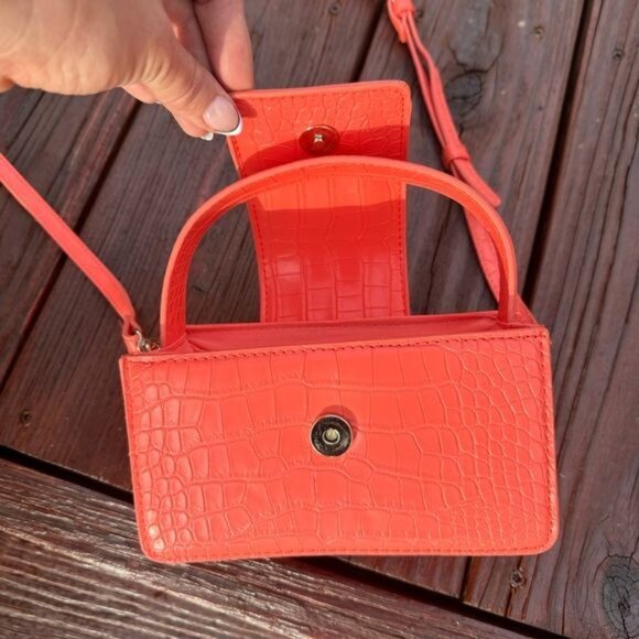 Coral Pink Mini Purse Small - Picture 7 of 12